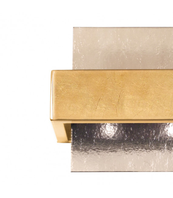 Wall light Rettangolo Gold leaf 2 bulbs 17cm