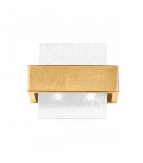 Aplique Rettangolo Pan de Oro 2 bombillas 17cm