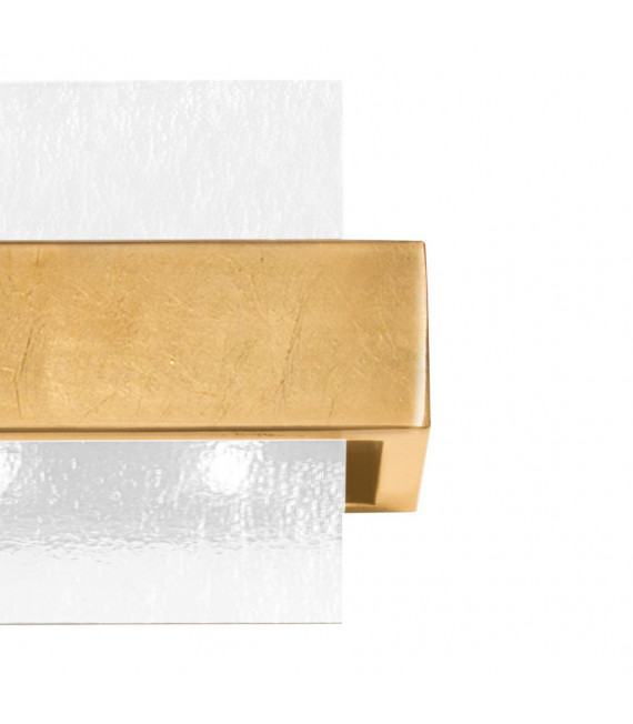 Wall light Rettangolo Gold leaf 2 bulbs 17cm