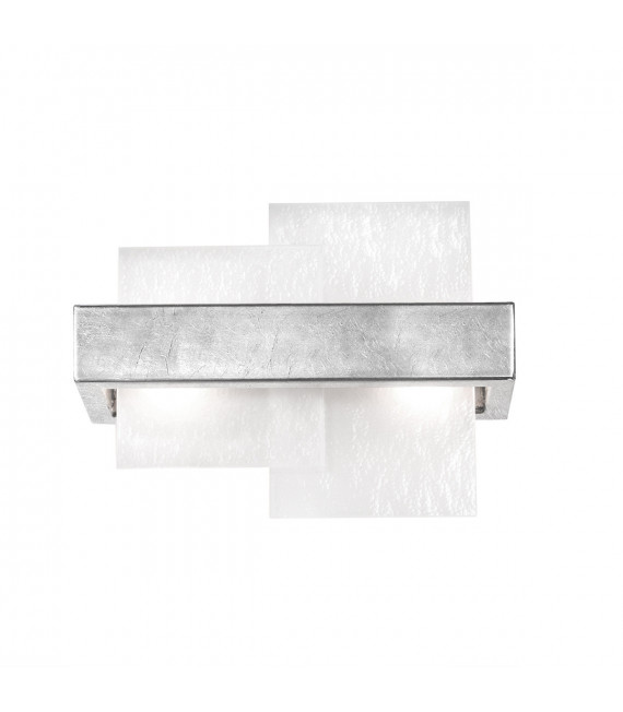Wandleuchte Rettangolo Blattsilber 2-flammig 24cm