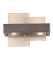 Applique murale Rettangolo Brun brossé 2 ampoules 24cm
