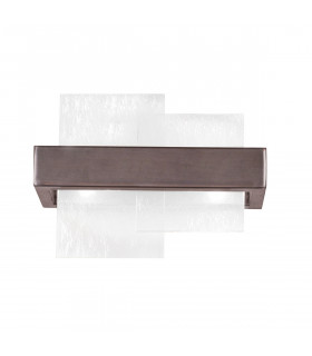 Wall light Rettangolo Brushed brown 2 bulbs 24cm