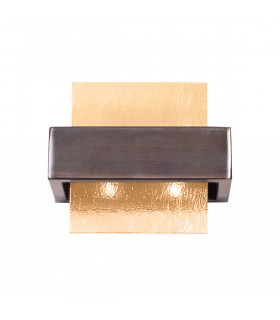 Wall light Rettangolo Brushed brown 2 bulbs 17cm