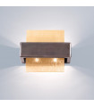 Wall light Rettangolo Brushed brown 2 bulbs 17cm