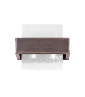 Wall light Rettangolo Brushed brown 2 bulbs 17cm