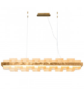 Rettangolo pendant lamp 1 bulb Gold leaf