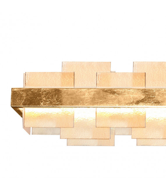 Rettangolo pendant lamp 1 bulb Gold leaf