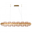Suspension Rettangolo 1 ampoule Feuille d'or