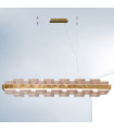 Suspension Rettangolo 1 ampoule Feuille d'or