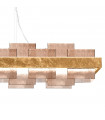 Rettangolo pendant lamp 1 bulb Gold leaf