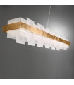Rettangolo pendant lamp 1 bulb Gold leaf