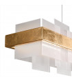 Rettangolo pendant lamp 1 bulb Gold leaf