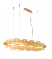 Suspension Rettangolo 1 ampoule Feuille d'or