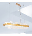 Rettangolo pendant lamp 1 bulb Gold leaf