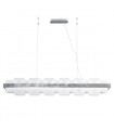 Suspension Rettangolo 1 ampoule Feuille d'argent