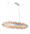 Suspension Rettangolo 1 ampoule Feuille d'argent