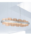 Rettangolo pendant lamp 1 bulb Silver leaf