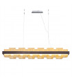 Rettangolo pendant lamp 1 bulb Brushed brown