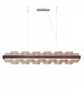 Suspension Rettangolo 1 ampoule Brun brossé