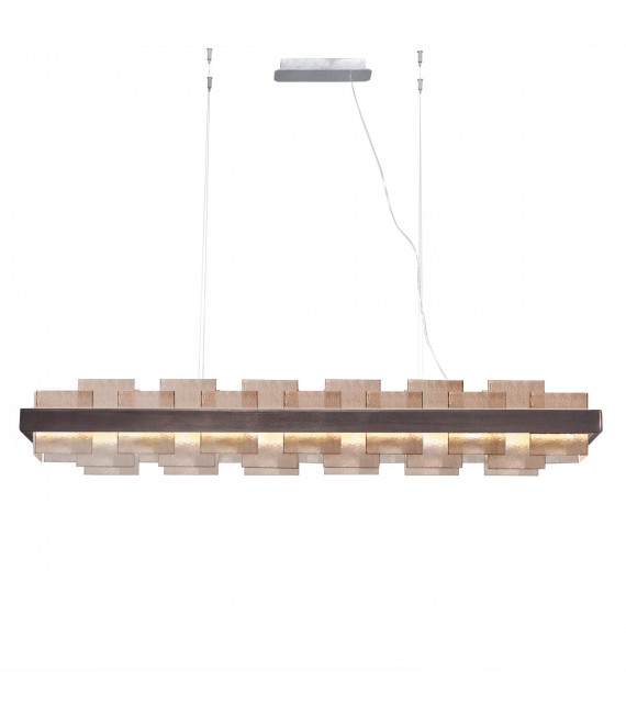 Rettangolo pendant lamp 1 bulb Brushed brown