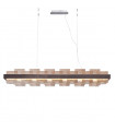 Rettangolo pendant lamp 1 bulb Brushed brown