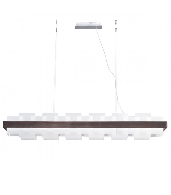 Rettangolo pendant lamp 1 bulb Brushed brown