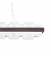 Suspension Rettangolo 1 ampoule Brun brossé