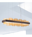 Suspension Rettangolo 1 ampoule Brun brossé