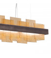 Suspension Rettangolo 1 ampoule Brun brossé