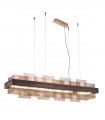 Rettangolo pendant lamp 1 bulb Brushed brown