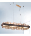 Suspension Rettangolo 1 ampoule Brun brossé