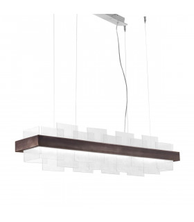 Suspension Rettangolo 1 ampoule Brun brossé