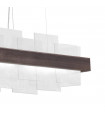 Rettangolo pendant lamp 1 bulb Brushed brown