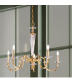 Chandelier without lampshades Imperio 24 carats gold 5 bulbs 70cm
