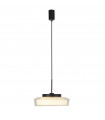 Puck bathroom ceiling light Glass, mild steel Matt black, Clear, opal