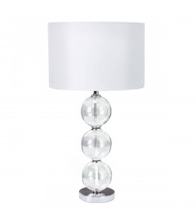Table lamp Table Chrome, glass 1 bulb 58cm
