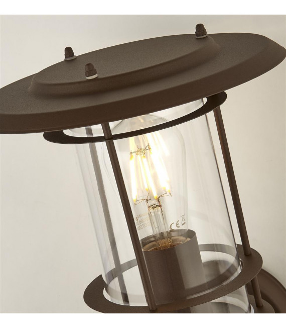 Edgeware Garden Lantern Stainless Steel Rust Brown 1-Light 12.5"