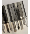 Applique design Rotunda 2 ampoules Verre,acier inoxydable,acier doux Chrome noir,Fumé