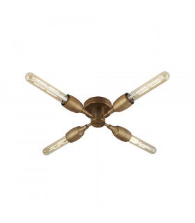 Tubos de luz de techo Acero dulce Bronce 4 bombillas 8cm