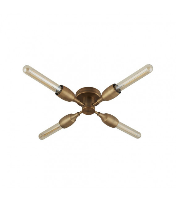 Ceiling Light Tubes Mild Steel Bronze 4 bulbs 8cm