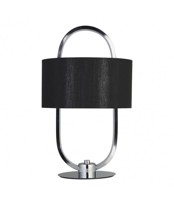 Madrid 1-Light Table Lamp Plastic, Fabric, Mild Steel Chrome, Black