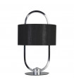 Madrid 1-Light Table Lamp Plastic, Fabric, Mild Steel Chrome, Black