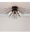 Plafonnier Sputnik Acier doux Noir mat 5 ampoules 30cm