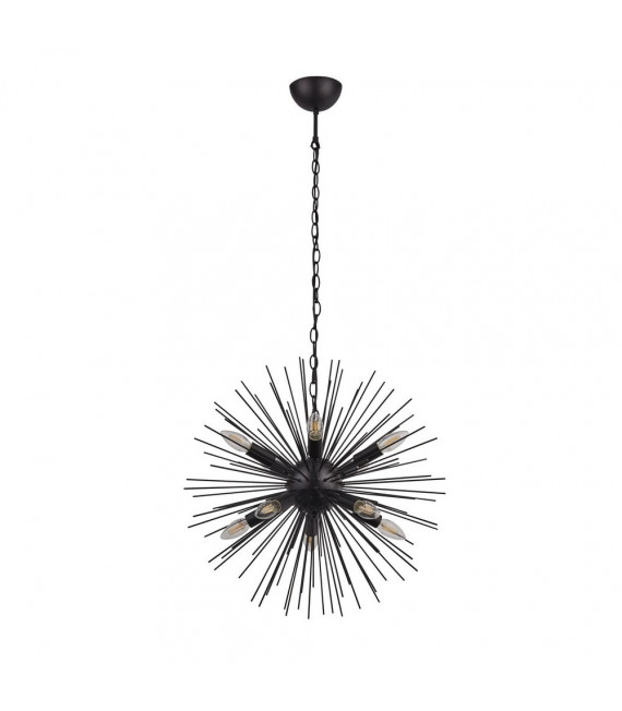 Sospensione Sputnik Acciaio dolce Nero opaco 10 lampadine 56cm