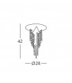 Plafonnier Design Fonte 1 ampoule Mat blanc