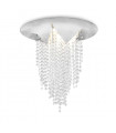 Design cast iron ceiling light 4 silver bulbs