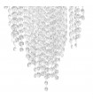 Plafonnier Design Fonte 4 ampoules Argent