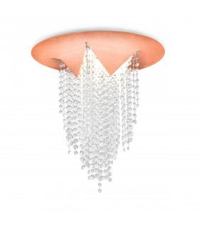 Design cast iron ceiling light 4 copper bulbs