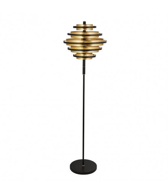 Lampada da terra a LED integrata Hive Acciaio dolce, alluminio Ottone lucido, oro, nero opaco 5 lampadine 148 cm