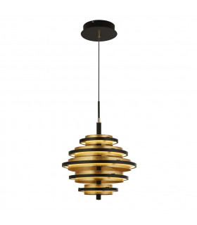Plafoniera LED integrata Hive Alluminio, acciaio dolce Ottone lucido, oro, Nero opaco 5 lampadine 54cm